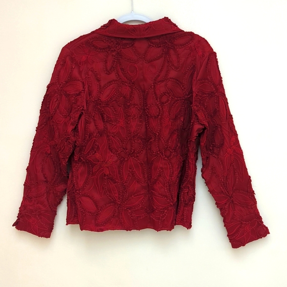 Deep Red Samuel Dong Jacket - Picture 3 of 4